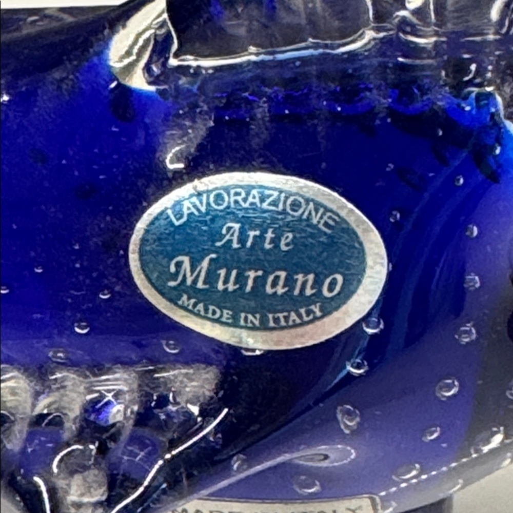 Vintage Murano Blue Fish Glass Figurine - Picture 2 of 8